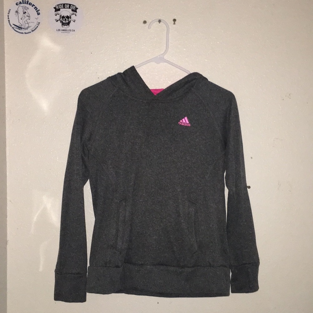 Gray adidas hoodie